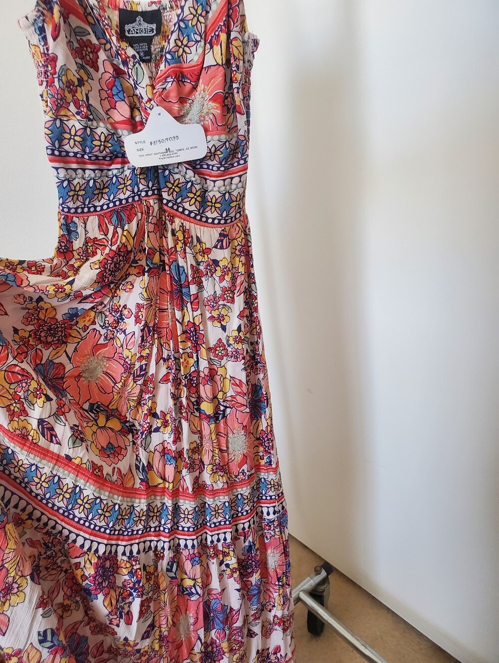 Angie Floral Maxi Dress Womens Medium - Picture 4 of 12